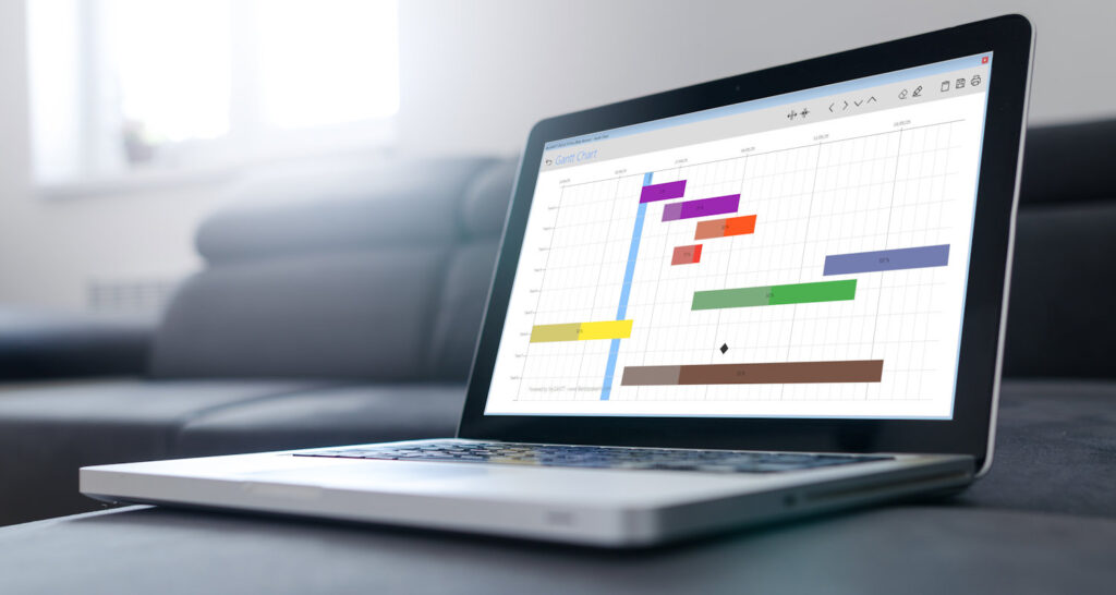 MyGANTT - Free Project Management Software on Laptop